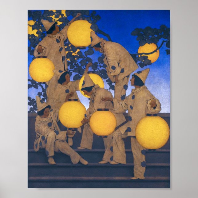 Affiche Porteurs de Lanternes | Maxfield Parrish | (Devant)