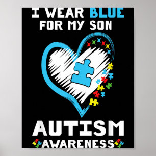 Affiche Portez du bleu pour la sensibilisation à l'autisme
