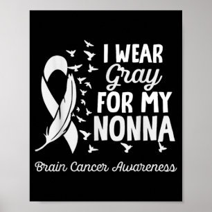 Affiche Portez du gris pour Nonna T-shirts Sensibilisation