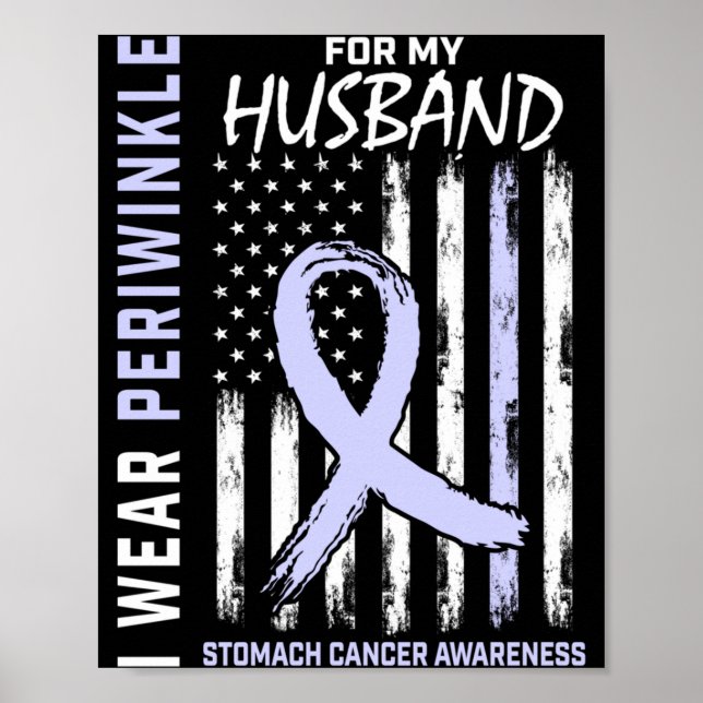 Affiche Portez du Periwinkle pour le cancer de l'estomac d (Devant)