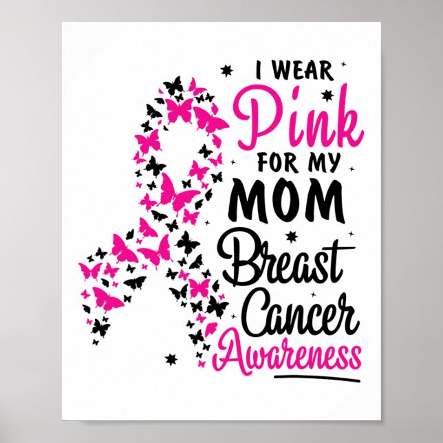 Affiche Portez Du Rose Pour Ma Mère Sensibilisation au can (Devant)