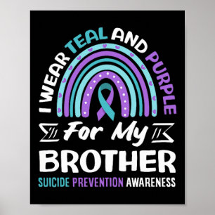 Affiche Portez du sarcelle et du violet pour le suicide d'