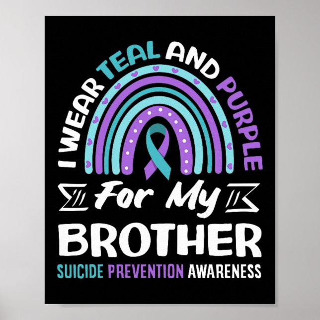 Affiche Portez du sarcelle et du violet pour le suicide d' (Devant)