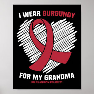 Affiche Portez La Bourgogne Pour Mon Grand-Mère Cerveau An