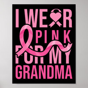 Affiche Portez Le Rose Pour Ma Grand-Mère Sensibilisation