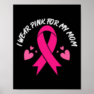 Affiche Portez Le Rose Pour Ma Mère Soutien De Sensibilisa