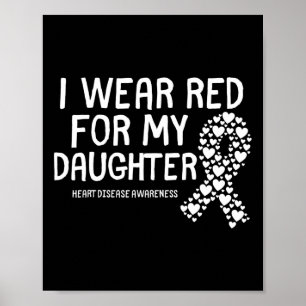 Affiche Portez Le Rouge Pour Ma Fille Mort Coeur Congénita