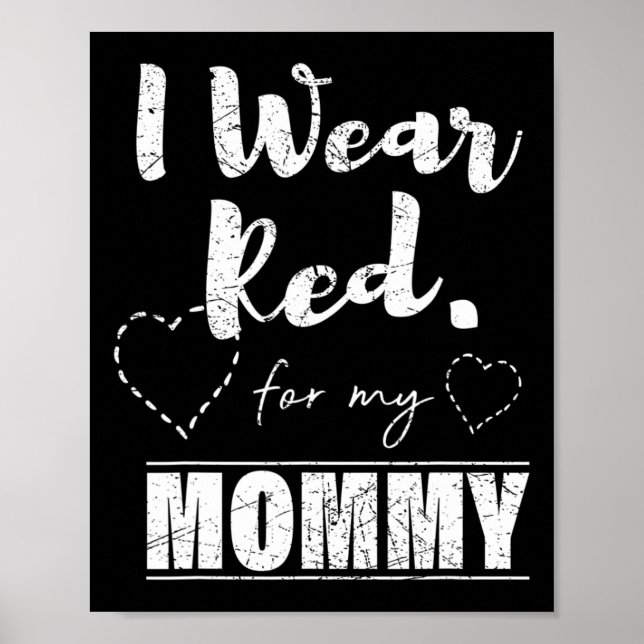 Affiche Portez Le Rouge Pour Ma Maman Tee (Devant)