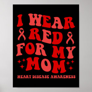 Affiche Portez le rouge pour ma mère Maladie cardiaque Sup