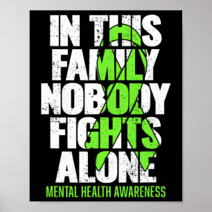 Affiche Portez Le Ruban Vert Combattre La Stigma Santé Men