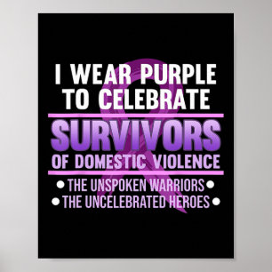 Affiche Portez Le Violet Pour Les Survivants Accompagnés D