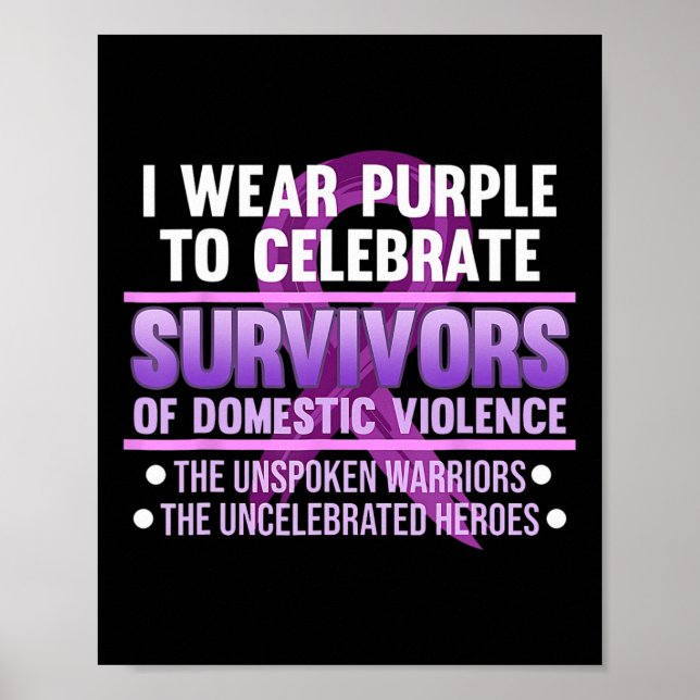 Affiche Portez Le Violet Pour Les Survivants Accompagnés D (Devant)