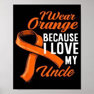 Affiche Portez Orange Amour Oncle Cancer du Rein Sensibili