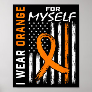 Affiche Portez Orange pour moi-même Leucémie Cancer Award