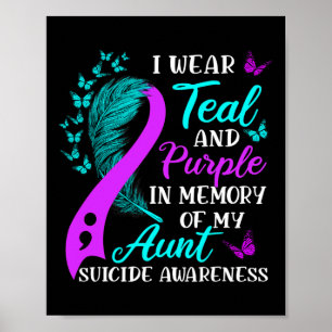 Affiche Portez Turquoise Et Violet En Mémoire De Mon Suici