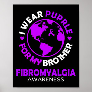 Affiche Portez Violet Pour Mon Frère Fibromyalgie Sensibil