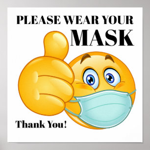 AFFICHE PORTEZ VOTRE MASQUE