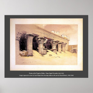 Affiche Portico du Temple d'Edfou Roberts/Haghe Art