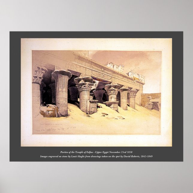 Affiche Portico du Temple d'Edfou Roberts/Haghe Art (Devant)