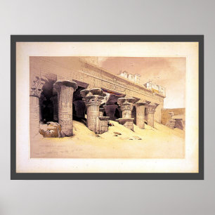 Affiche Portico du Temple d'Edfou Roberts/Haghe Art
