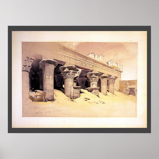 Affiche Portico du Temple d'Edfou Roberts/Haghe Art (Devant)