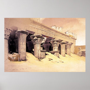 Affiche Portico du Temple d'Edfou Roberts/Haghe Art