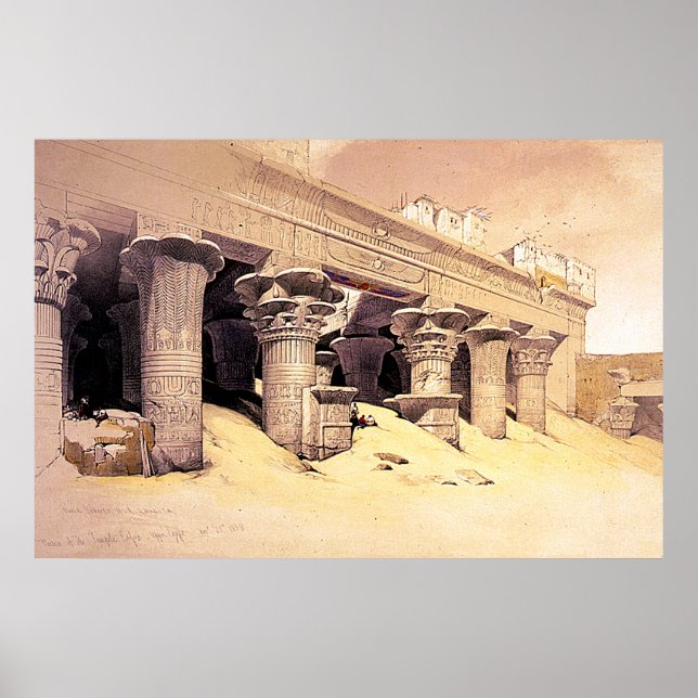 Affiche Portico du Temple d'Edfou Roberts/Haghe Art (Devant)