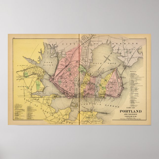 Affiche Portland & environs, Me (Devant)