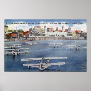 Affiche Portland Harbor View of the Public Market