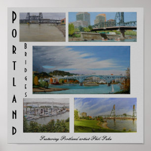Affiche Portland jette un pont sur l'affiche
