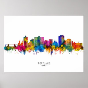Affiche Portland Maine Toit