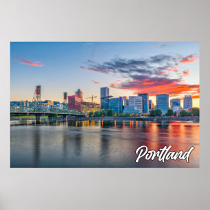 Affiche Portland, Oregon, États-Unis