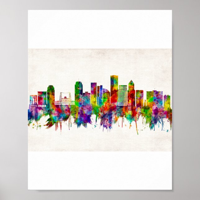 Affiche Portland Oregon Skyline (Devant)