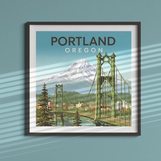 Affiche Portland Oregon vintage (Créateur téléchargé)