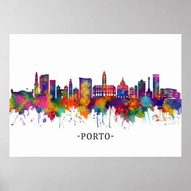Affiche Porto Portugal Skyline (Devant)