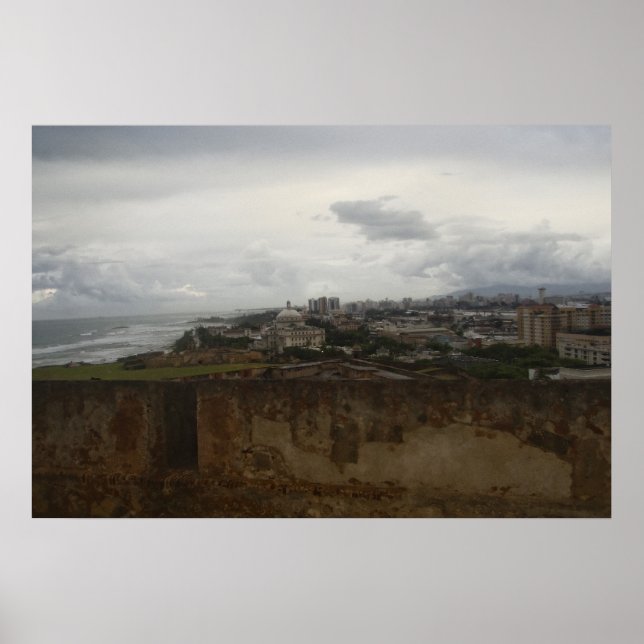Affiche Porto Rico au bord de la mer (Devant)