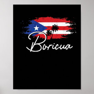 Affiche Porto Rico Boricua Portoricaine Flag Pride
