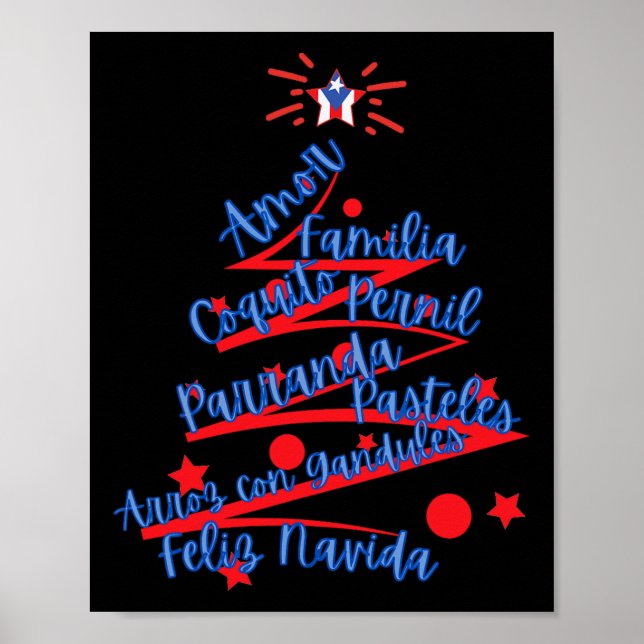 Affiche Porto Rico Christmas Feliz Navidad (Devant)