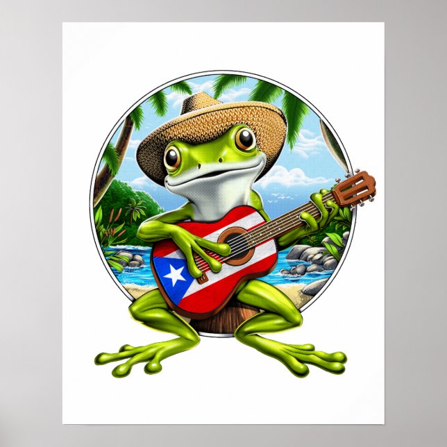 Affiche Porto Rico Coqui Frog (Devant)