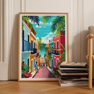 Affiche Porto Rico Imprimer Porto Rico Illustration Porto