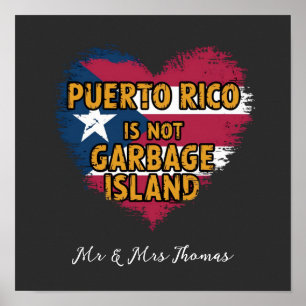 Affiche Porto Rico n'est pas une île poubelle