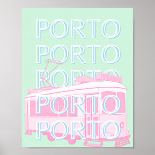 Affiche Porto Travel Art, Portugal Travel Art, Pastel