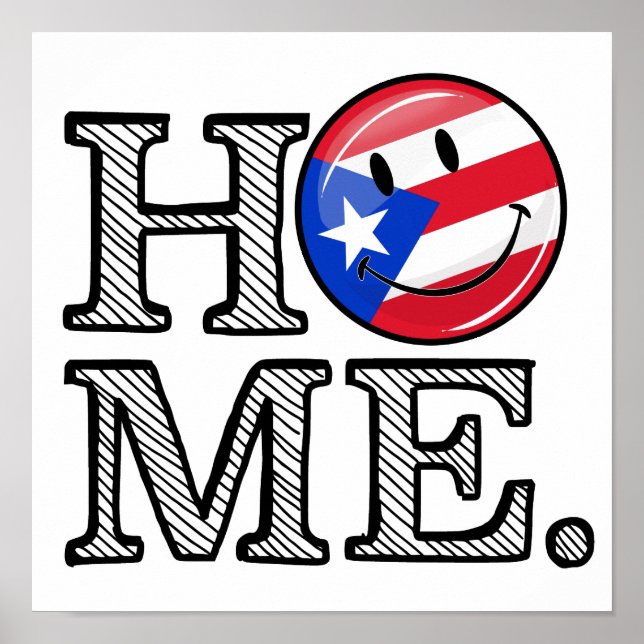 Affiche Portoricain Drapeau House Warmer (Devant)