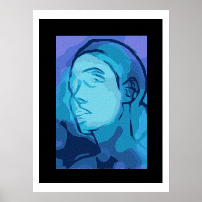 Affiche portrait abstrait (Devant)