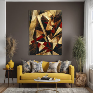 Affiche Portrait Abstrait Cubiste
