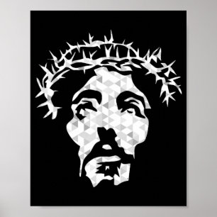 Affiche Portrait Abstrait Jésus Christ - Devout Christian