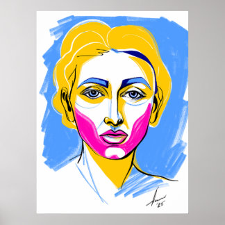 Affiche Portrait Abstrait n° 2