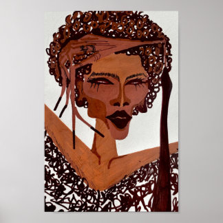 Affiche portrait acrylique
