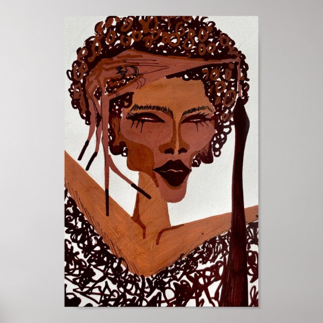 Affiche portrait acrylique (Devant)