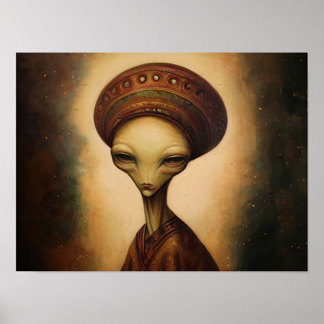 Affiche Portrait Alien antique (Devant)